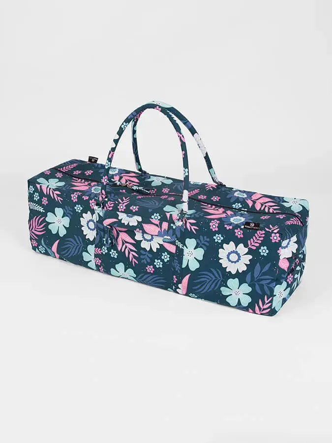 Yoga Studio GOTS Organic Cotton Designed Yoga Equipment Kit Bag - Floral Collection Yoga Studio Store