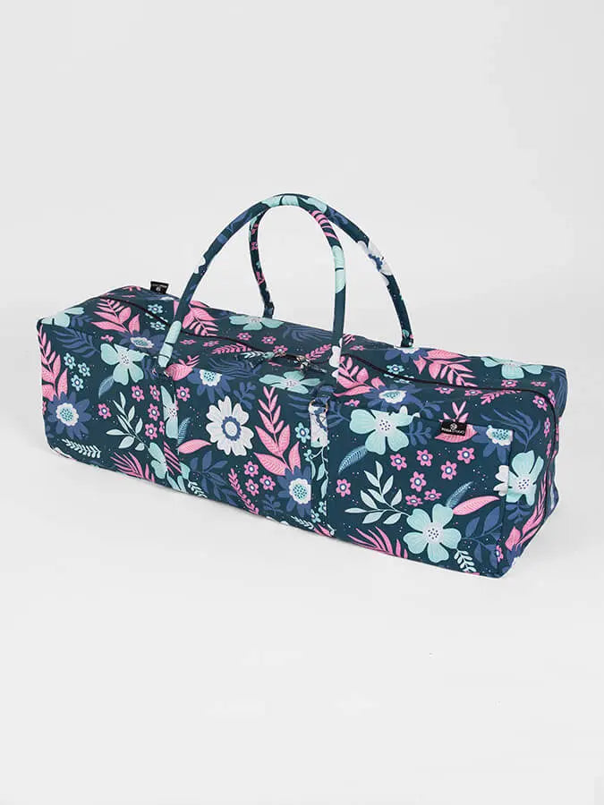 Yoga Studio GOTS Organic Cotton Designed Yoga Equipment Kit Bag - Floral Collection Yoga Studio Store