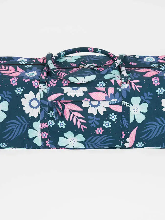 Yoga Studio GOTS Organic Cotton Designed Yoga Equipment Kit Bag - Floral Collection Yoga Studio Store