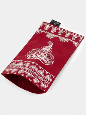Burgundy Aztec Elephant