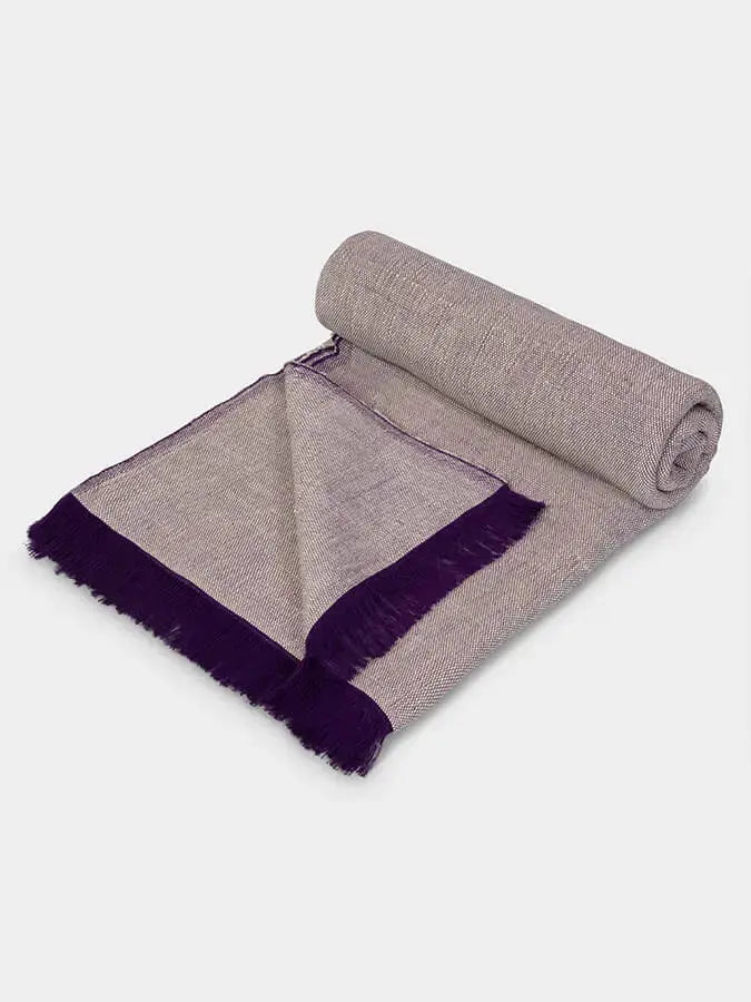 Yoga Studio GOTS Organic Cotton Two Toned Yoga Blanket Yoga Studio Store