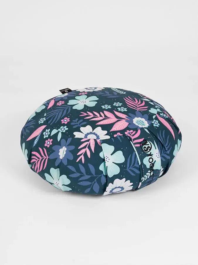 Yoga Studio Organic Cotton Buckwheat Round Floral Meditation Zafu Cushion Yoga Studio Store
