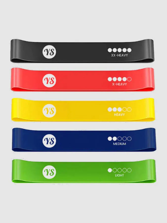 Yoga Studio Resistance Loop Bands - 5 Pack Inc Bag Yoga Studio Store