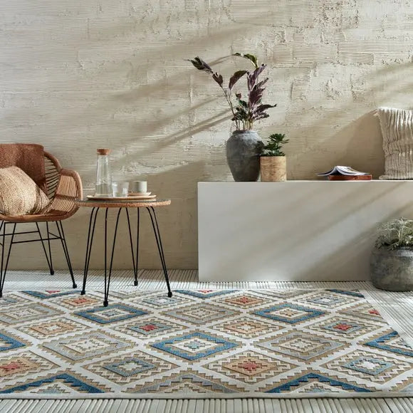Zion Geometric Indoor Outdoor Rug Dunelm