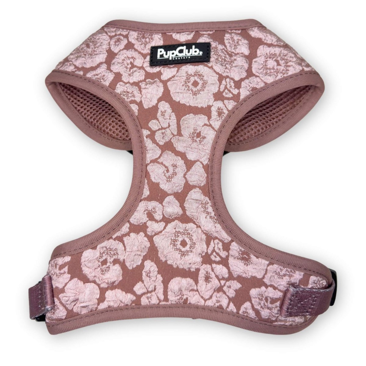 Luxe Adjustable Harness - Mocha Petals PupClub Couture