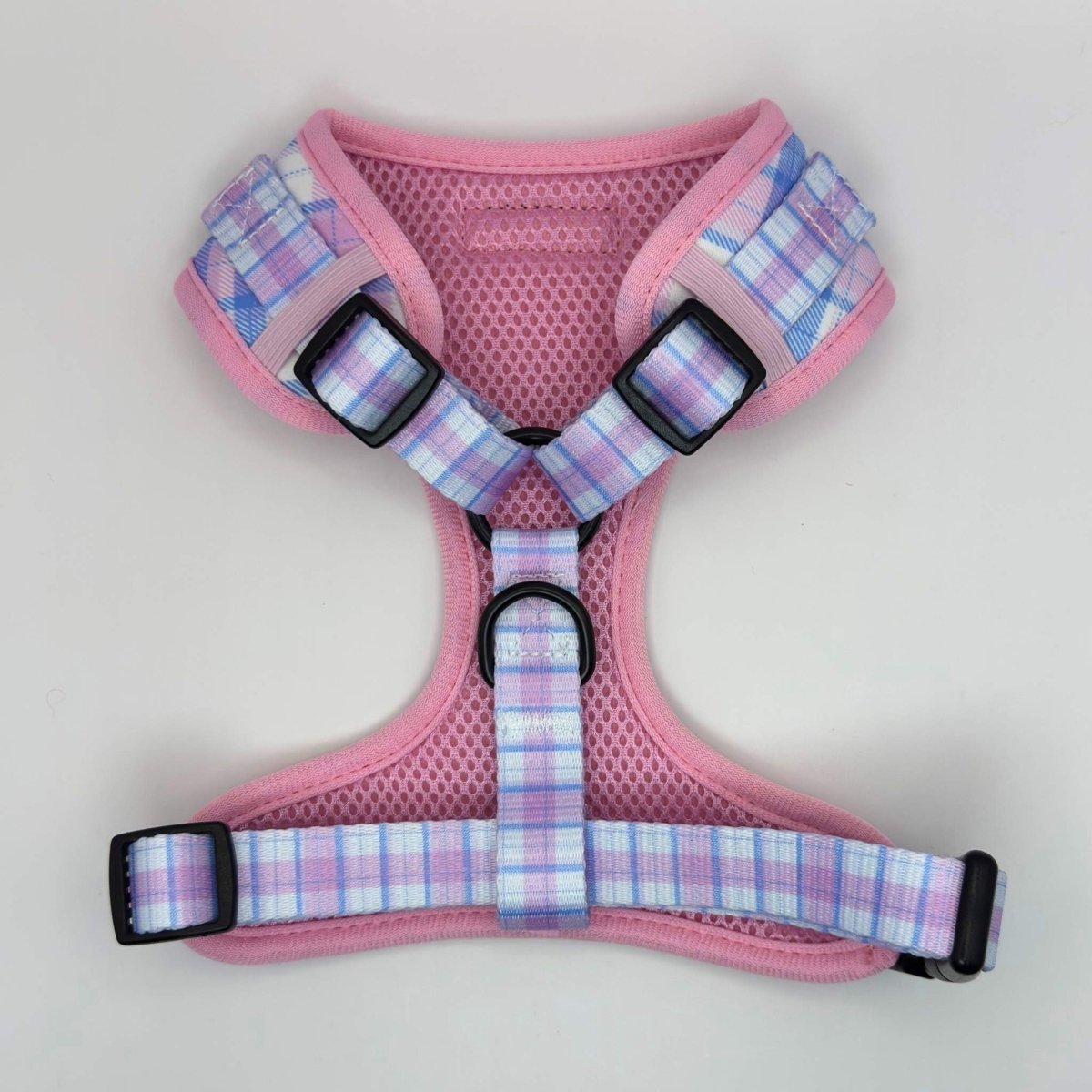 Adjustable Harness - Pink Tartan PupClub Couture