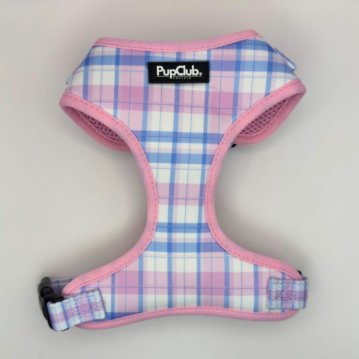 Adjustable Harness - Pink Tartan PupClub Couture