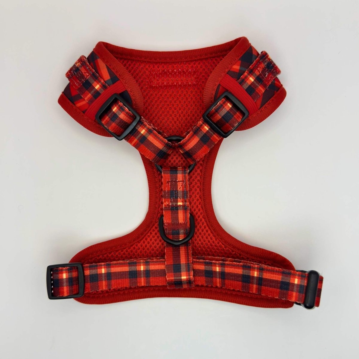 Adjustable Harness - Red Tartan PupClub Couture