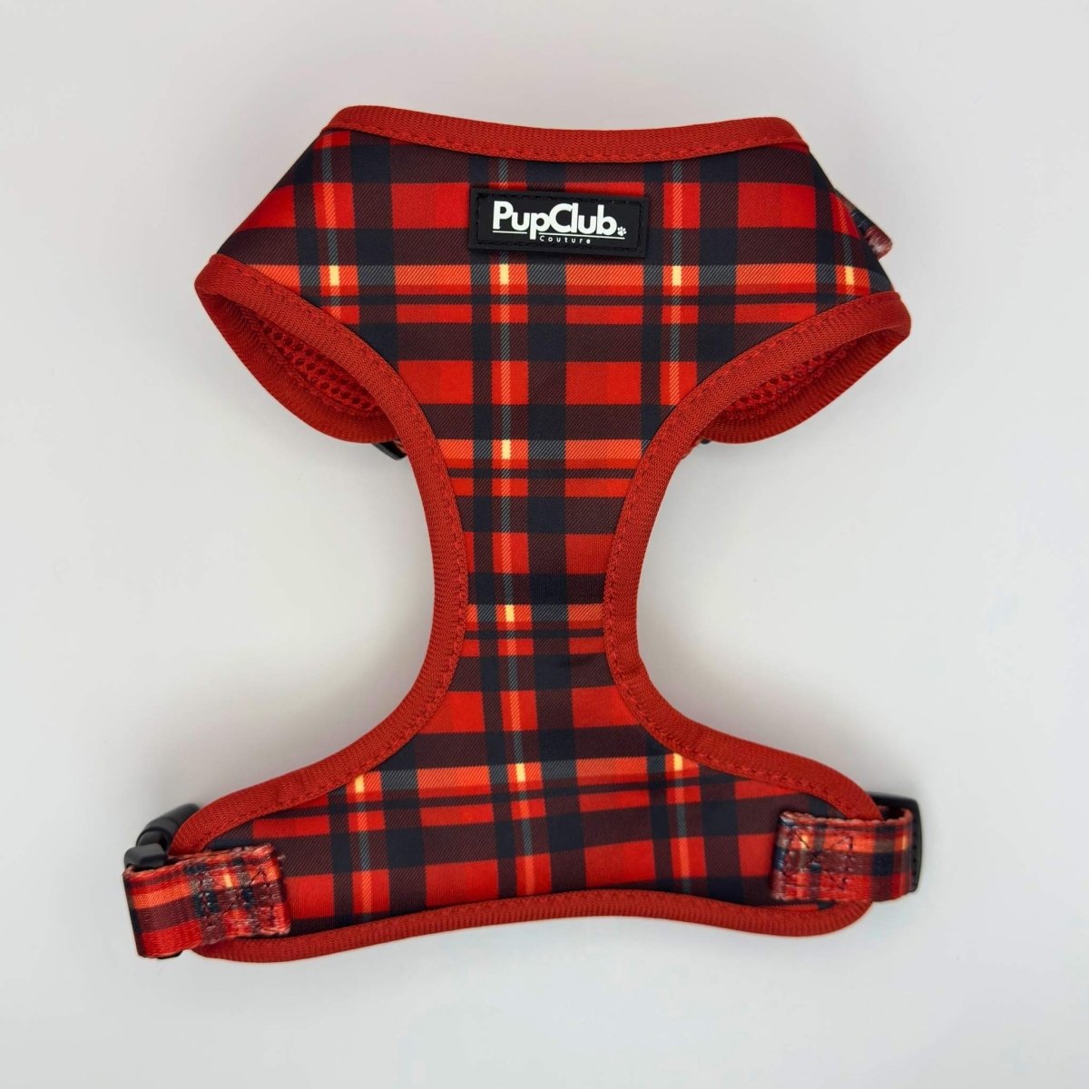 Adjustable Harness - Red Tartan PupClub Couture
