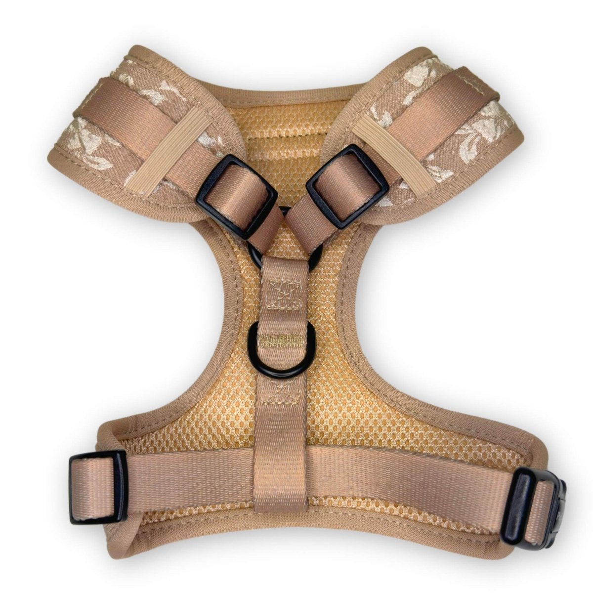Luxe Adjustable Harness - Toffee Latte Petals PupClub Couture