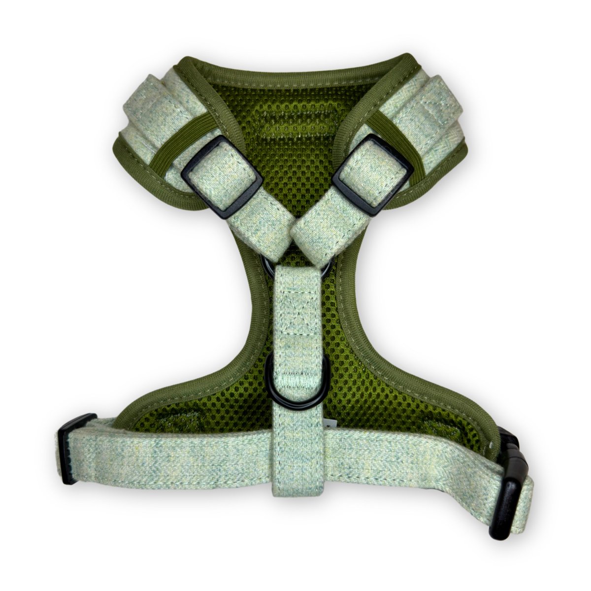 Tweed Adjustable Harness - Sage PupClub Couture