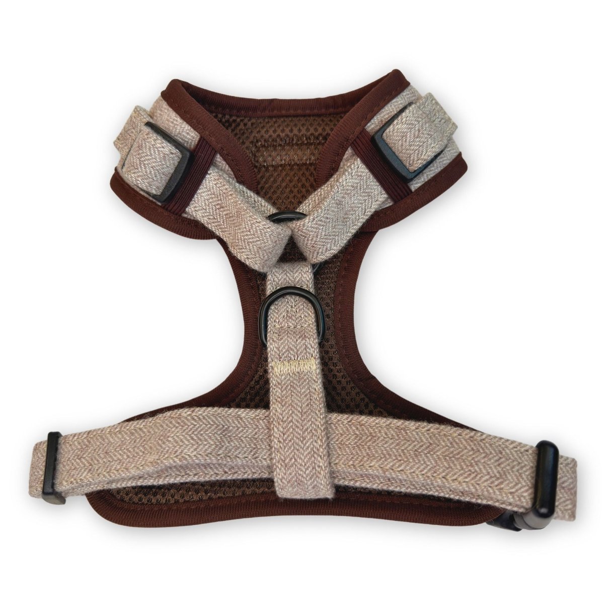 Tweed Adjustable Harness - Brown PupClub Couture