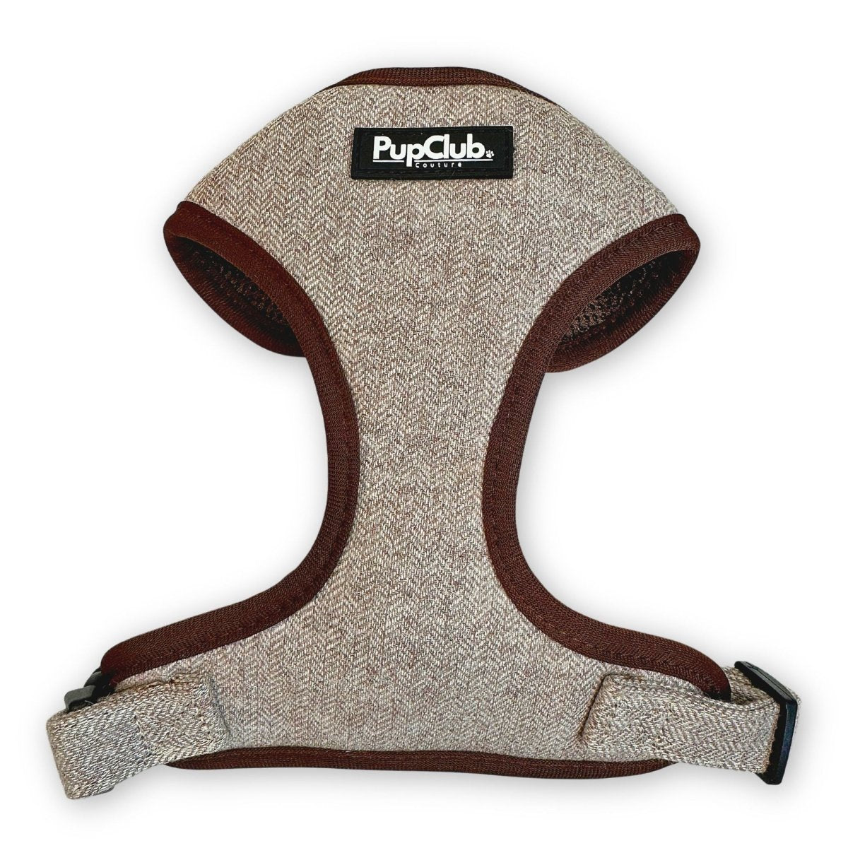 Tweed Adjustable Harness - Brown PupClub Couture