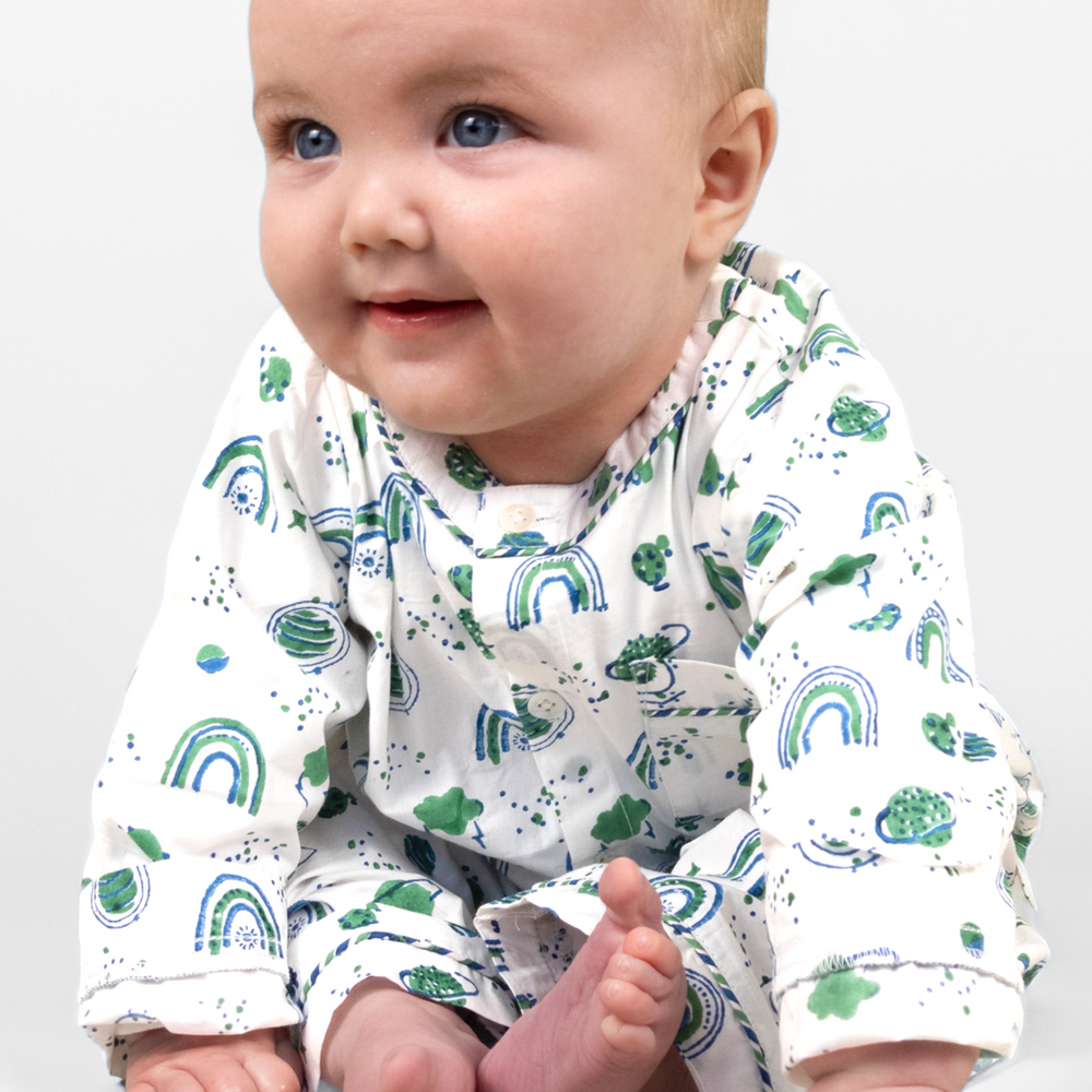 interstellar vibes Kids Organic Cotton Pyjama Trouser Set Kutti Lulu