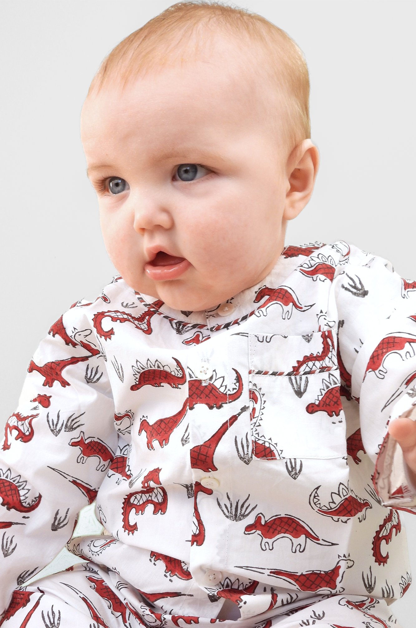 tag-a-saurus tales - organic cotton baby pyjama set Kutti Lulu