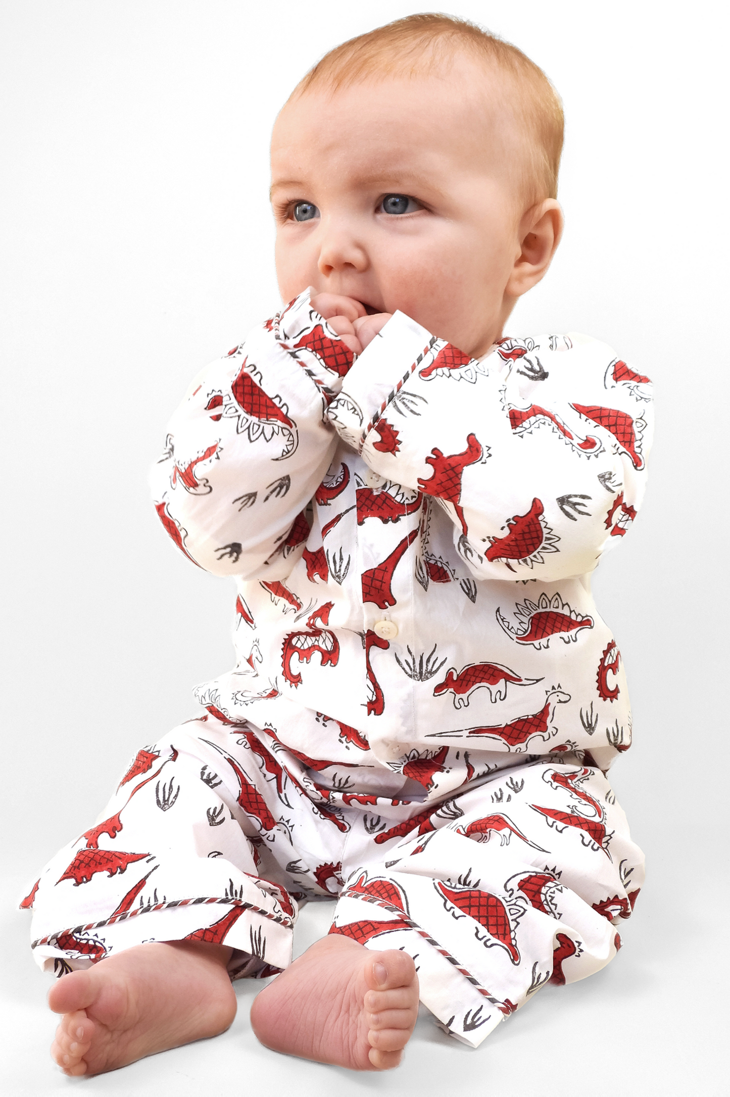 tag-a-saurus tales - organic cotton baby pyjama set Kutti Lulu