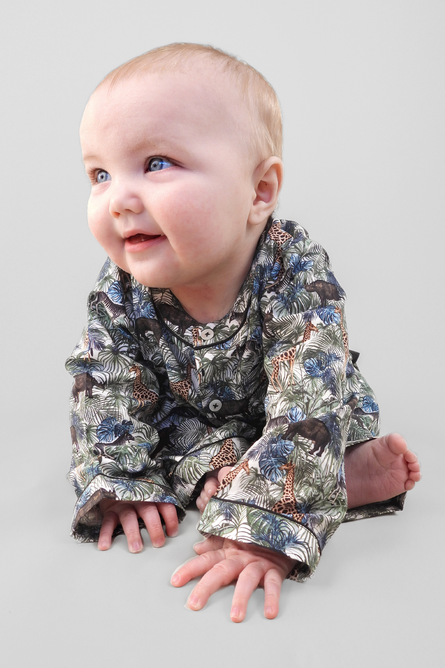jungle maze - organic cotton baby pyjama set Kutti Lulu