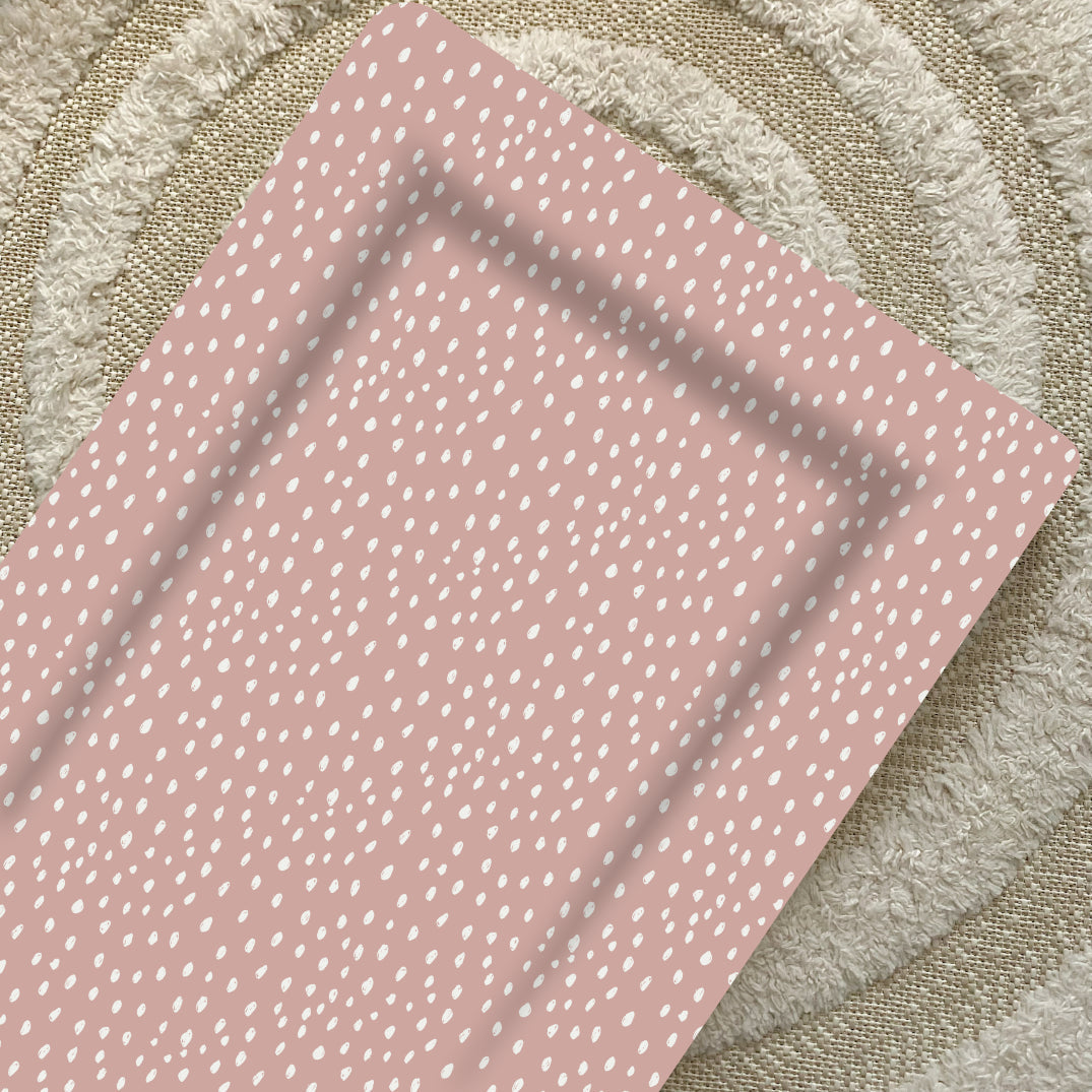 Standard Changing Mat - Dusky Pink Spots Print Bobbin and Bumble