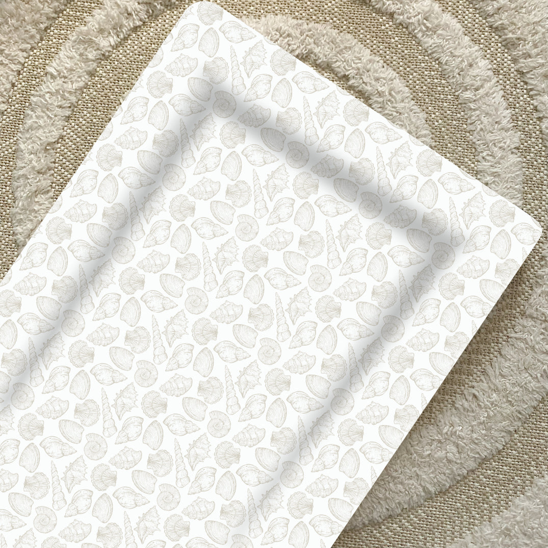 Standard Changing Mat - Seashell Print Bobbin and Bumble