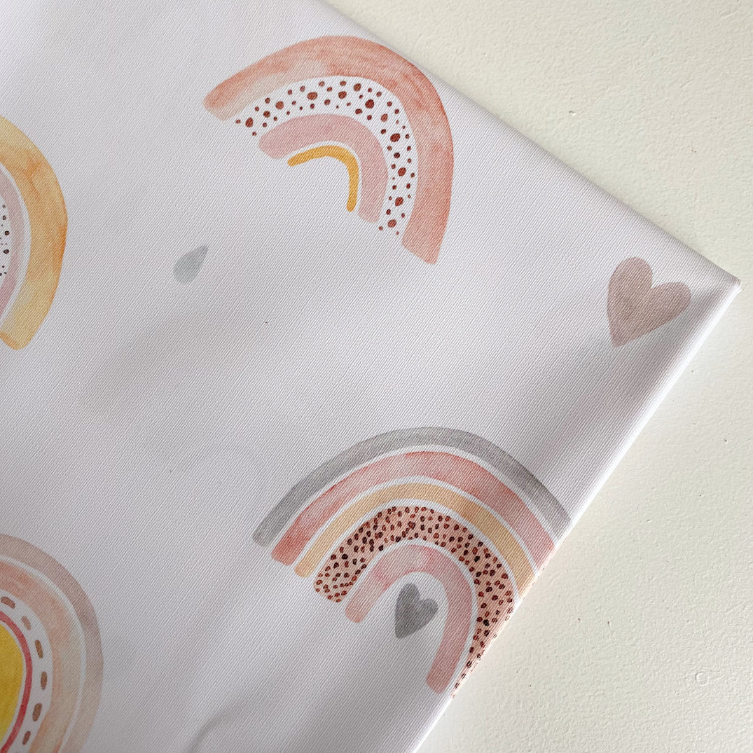 Splash mat - Beau Pink Rainbow Print Bobbin and Bumble