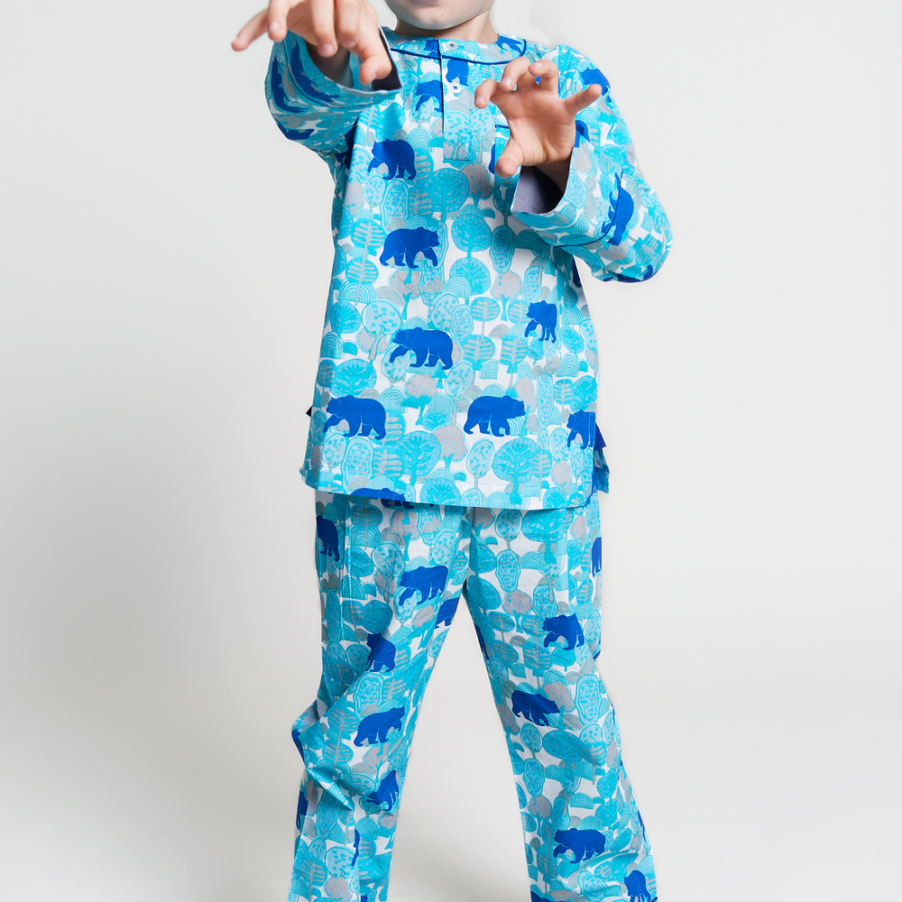 the wandering bear Kids Organic Cotton Pyjama Trouser Set Kutti Lulu