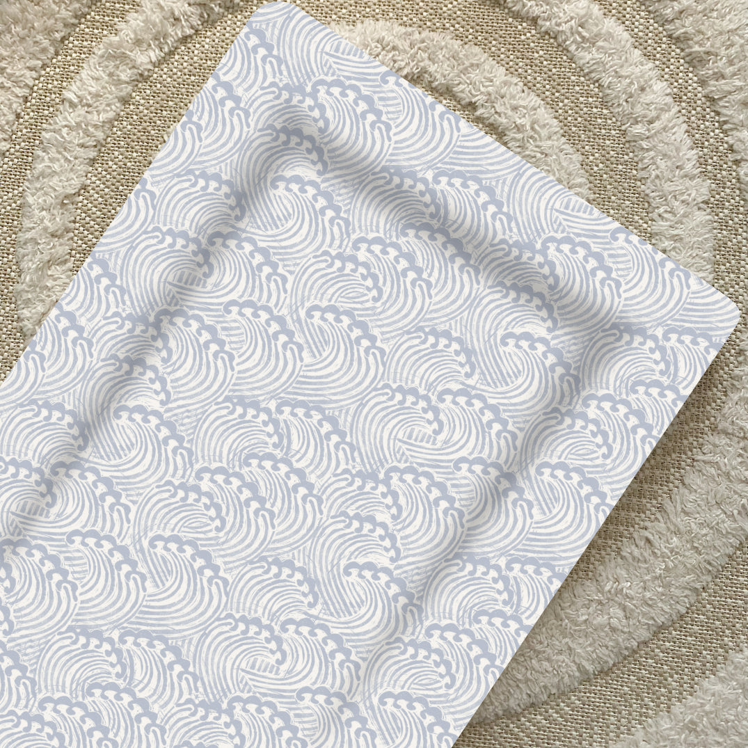 Standard Changing Mat - Ocean Waves Print Bobbin and Bumble