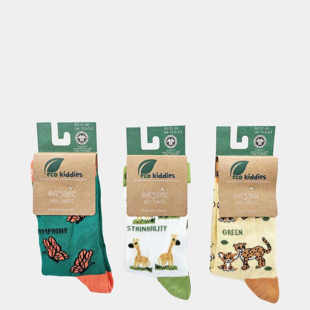 Green Guardians Organic Cotton Kids Socks Bundle Eco Kiddies
