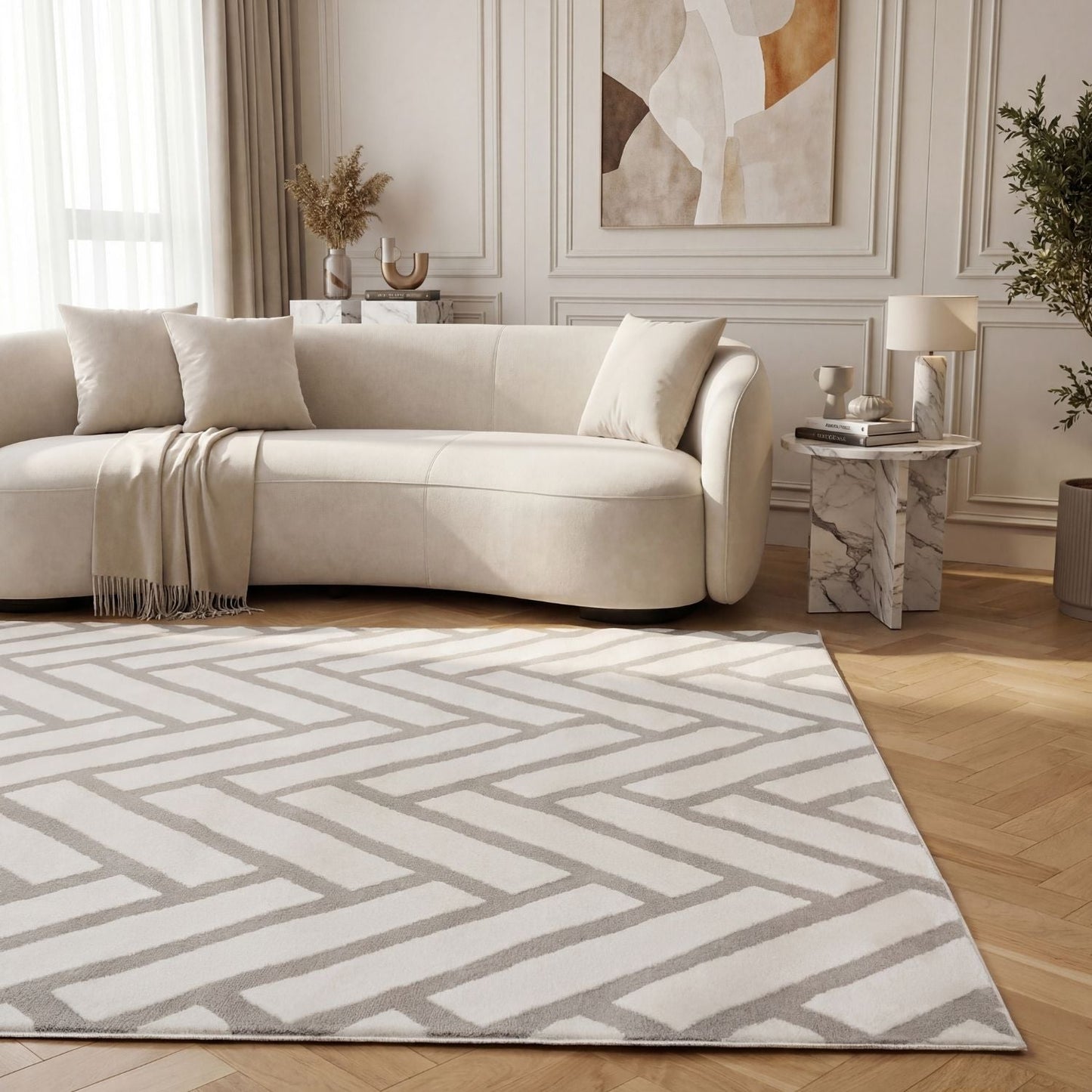 Loft Chevron Grey Rug The Rugs