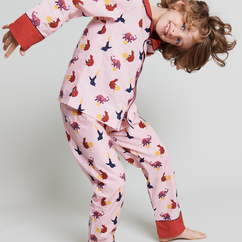 Topsy Turvy Circus Kids Organic Cotton Pyjama Trouser Set Kutti Lulu