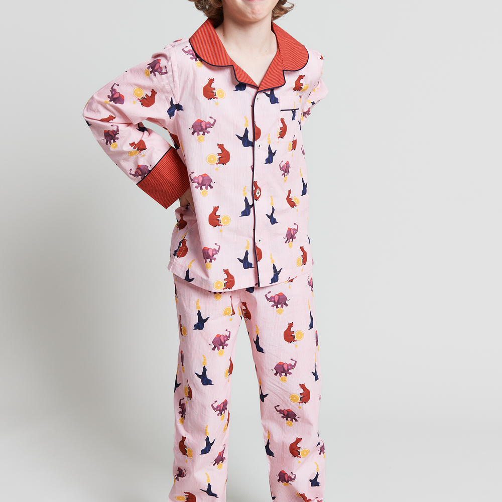 Topsy Turvy Circus Kids Organic Cotton Pyjama Trouser Set Kutti Lulu