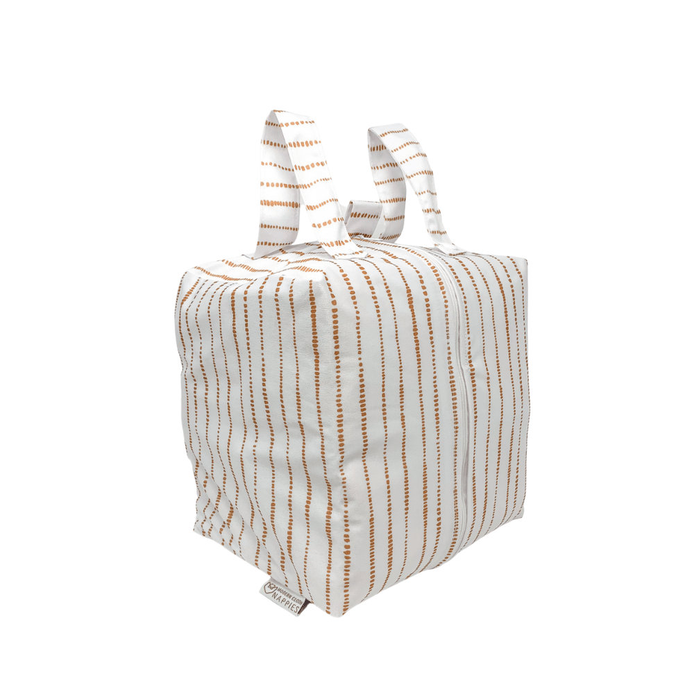 Dune White with Tan Cloth Nappy Pod Modern Cloth Nappies