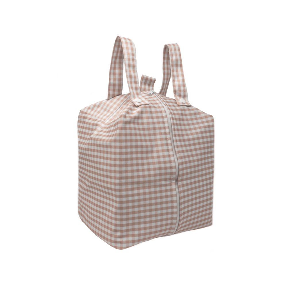 Stone Gingham Cloth Nappy Pod Modern Cloth Nappies
