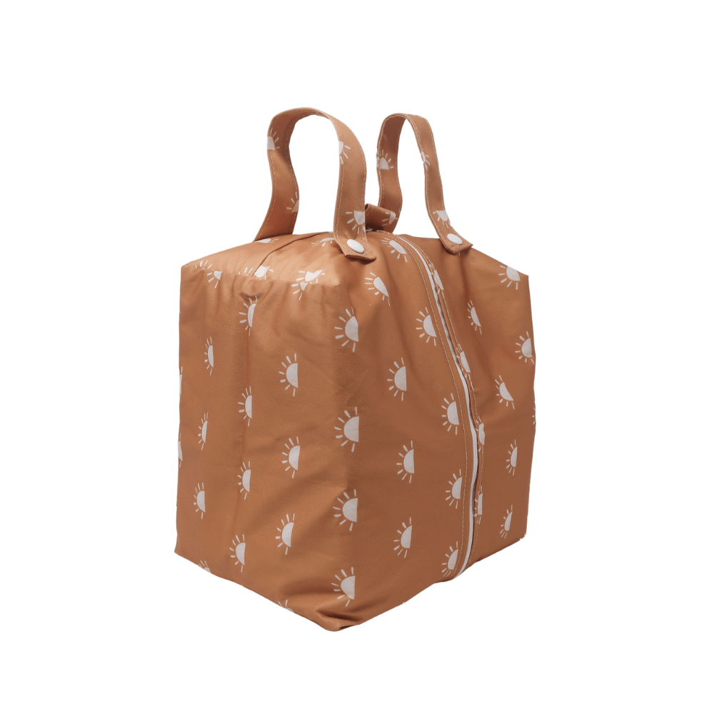 Sunnies Camel with White Cloth Nappy Pod Modern Cloth Nappies