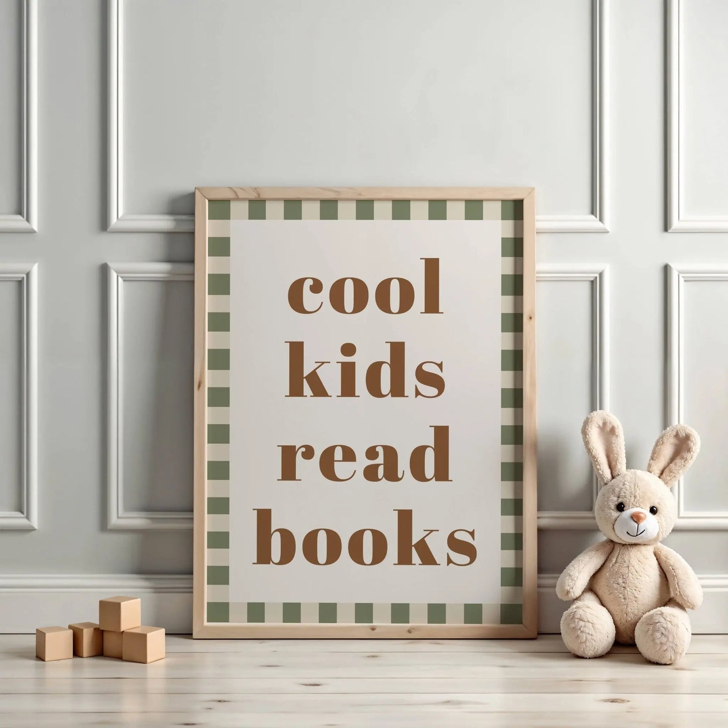 cool kids read books - Checkerboard Edition - Print Autumns Corner