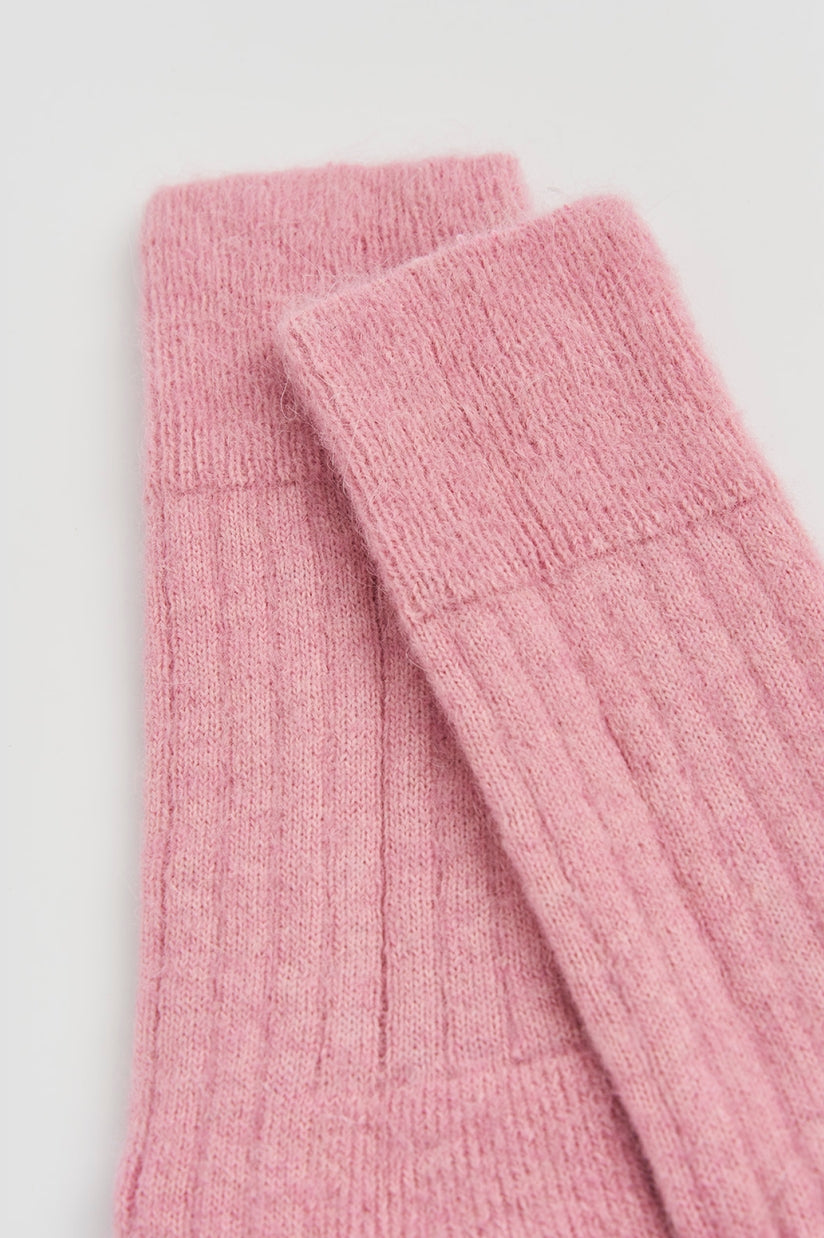 Alpaca Ultra Soft Ribbed Bed Socks Earth Wardrobe