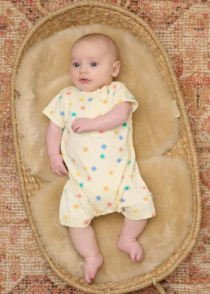 Dinky - Rainbow Sunshine Short Sleeve Playsuit The bonniemob