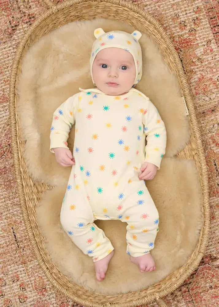 Dreamy - Rainbow Sunshine Organic Baby Playsuit The bonniemob