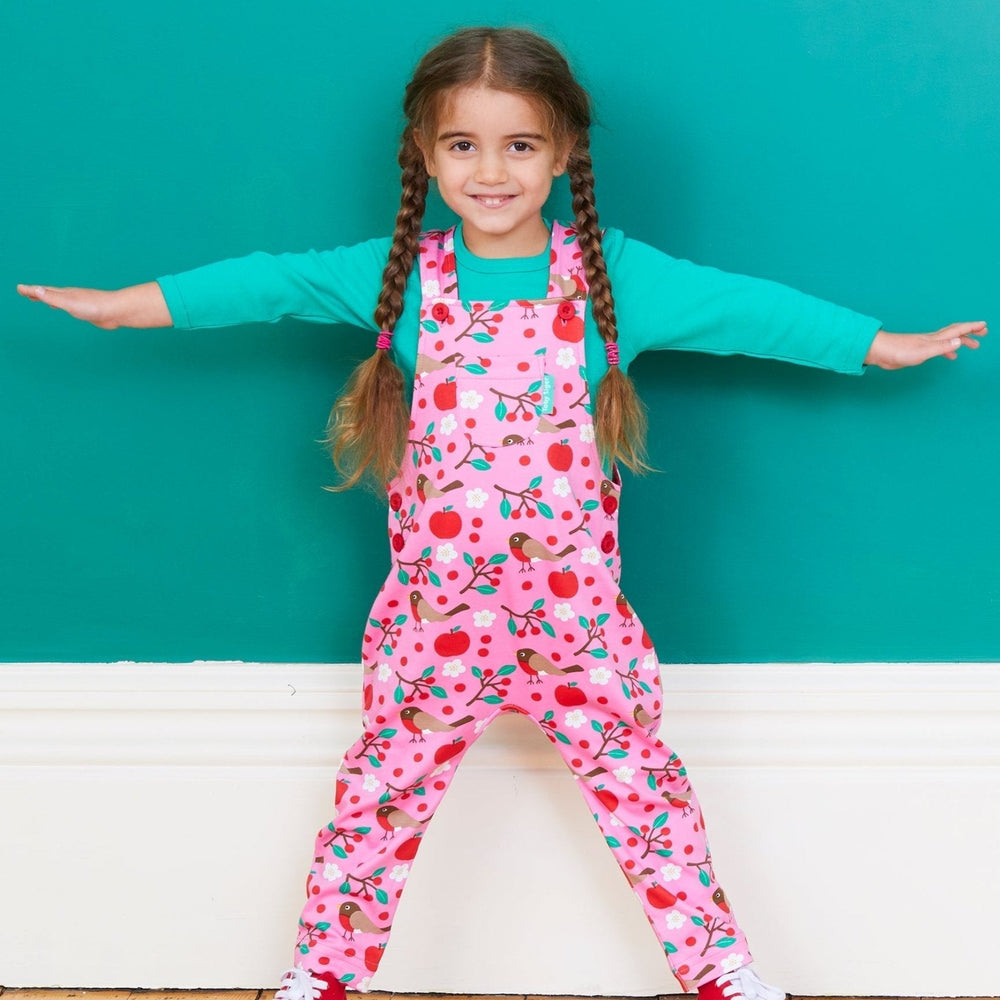 Organic Robin Print Dungarees Toby Tiger