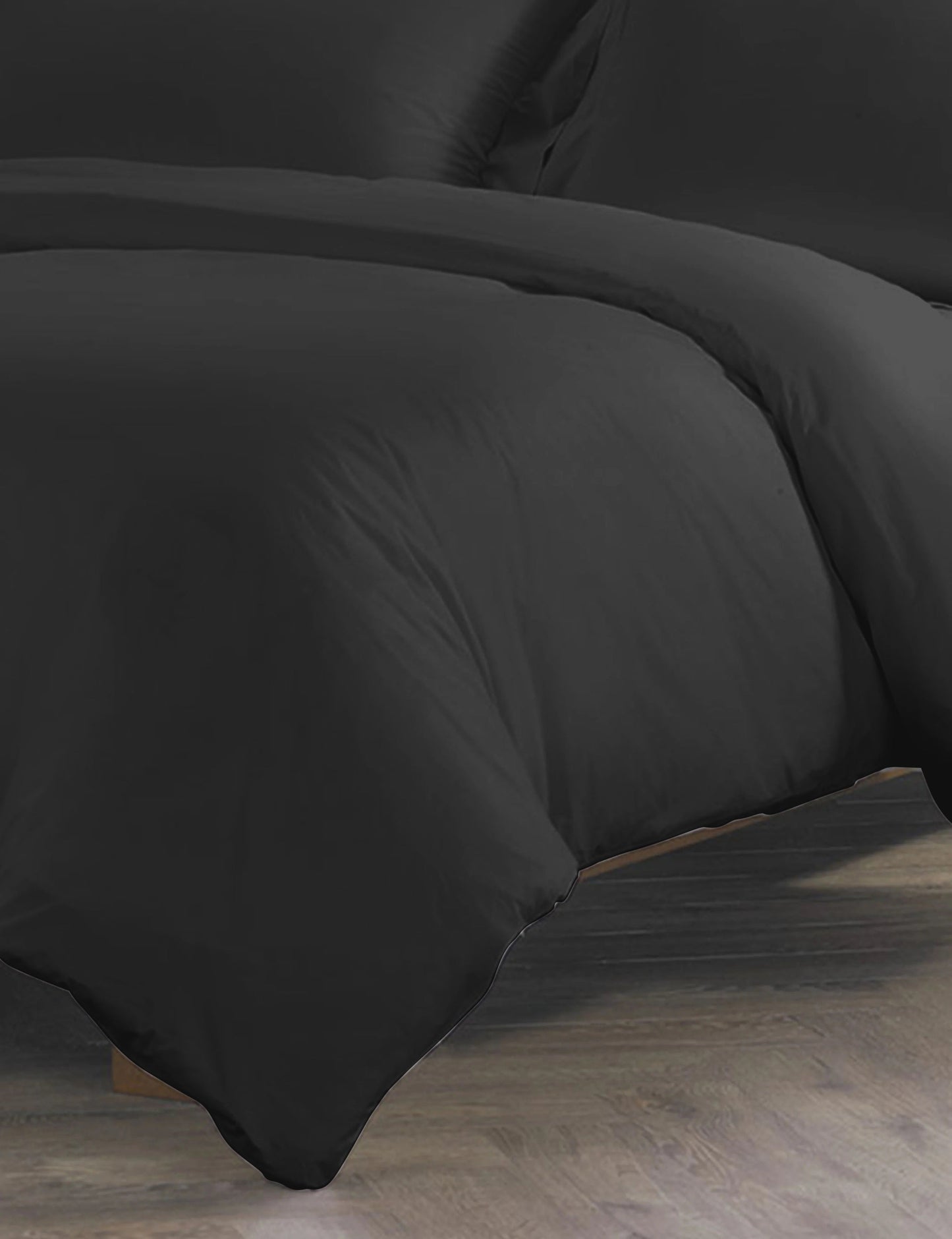 Pure Egyptian Cotton Duvet Cover Bed Set in Black Euphoric Bedding