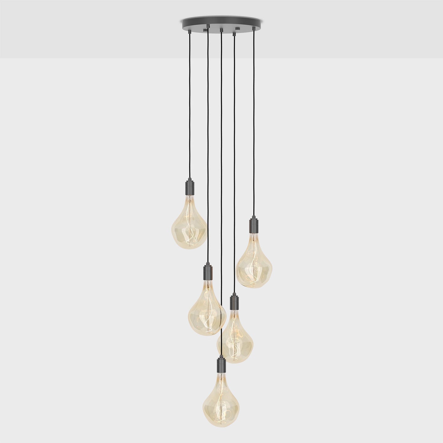 Five Pendant in Graphite + Voronoi II Tala