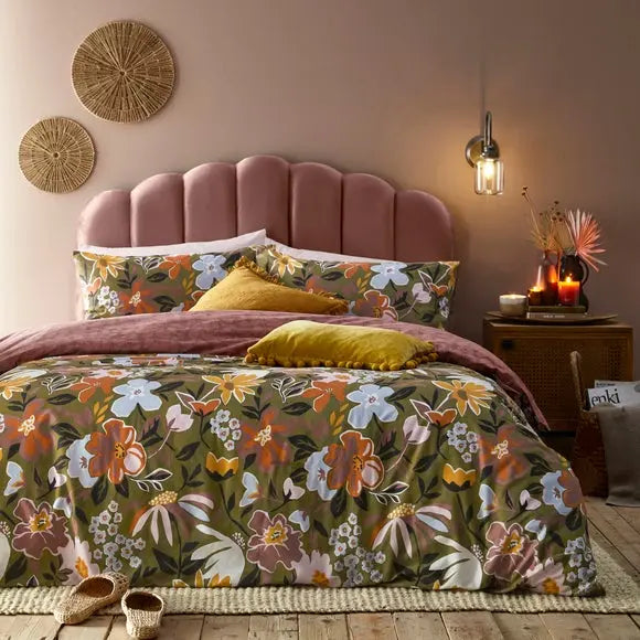 furn. Asterea Duvet Cover and Pillowcase Set Multicolour Dunelm