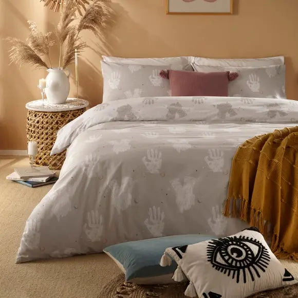 furn. Be Kind Grey Duvet Cover & Pillowcase Set Dunelm