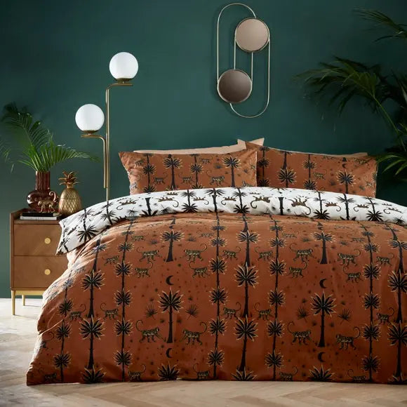 furn. Desert Monkey Duvet Cover & Pillowcase Set Dunelm
