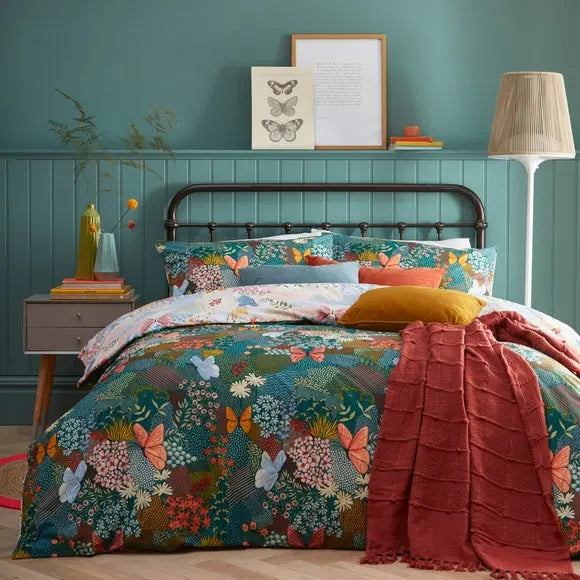 furn. Forage Reversible Duvet Cover and Pillowcase Set Dunelm