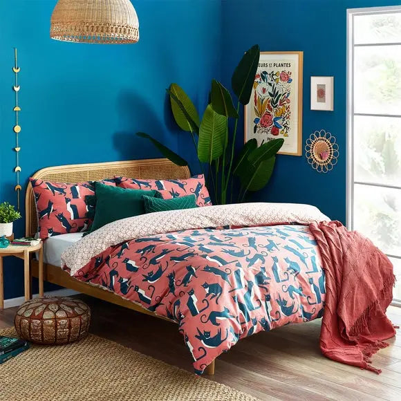 furn. Kitta Pink Watermelon Duvet Cover and Pillowcase Set Dunelm