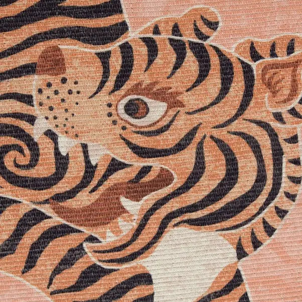 furn. Tibetan Tiger Coral Washable Indoor Outdoor Rug Dunelm