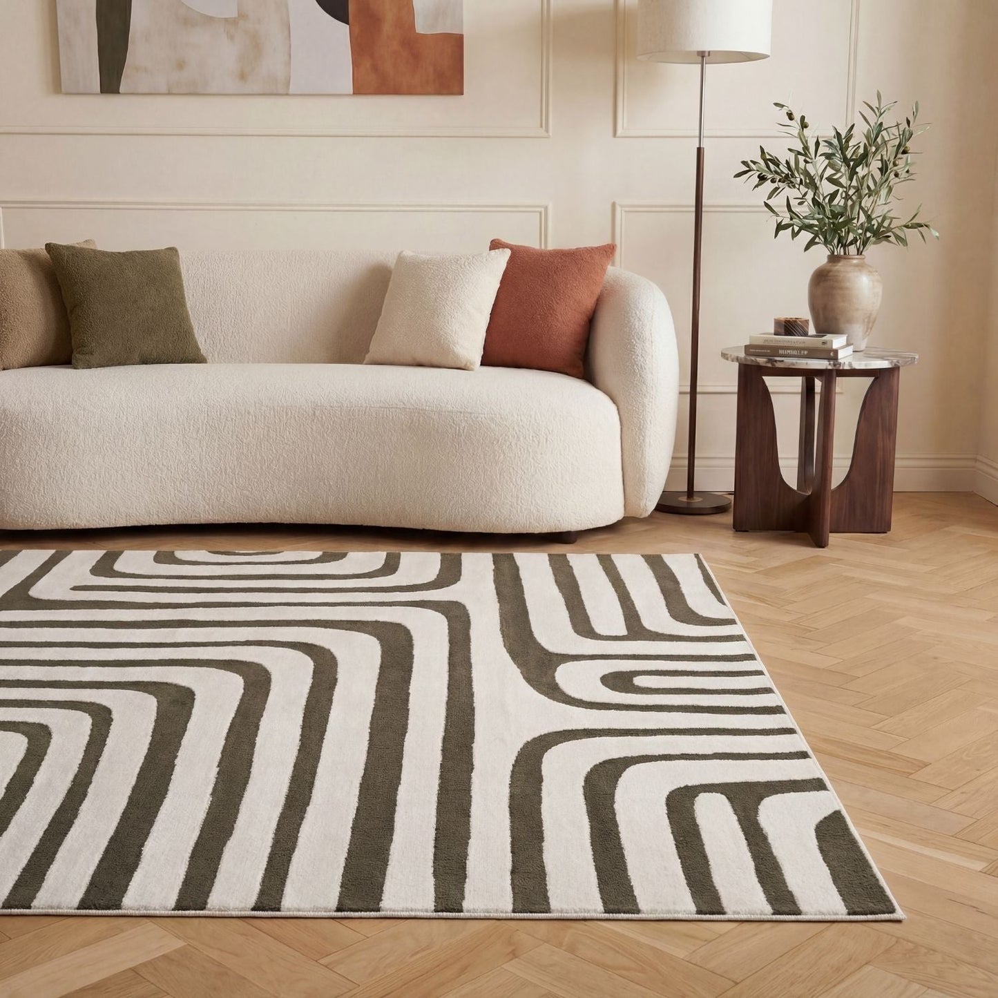 Loft Geometric Green Rug The Rugs