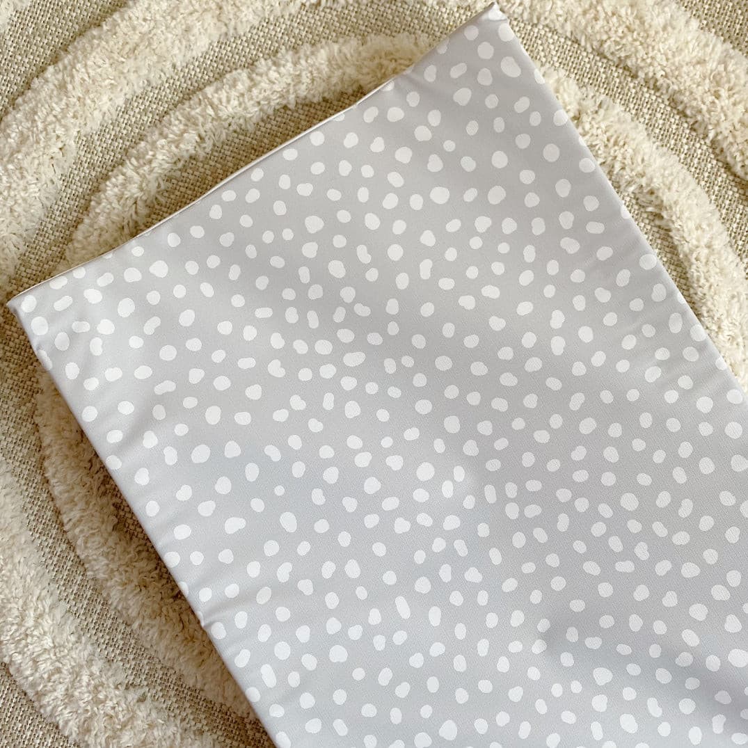 Anti-Roll Wedge Changing Mat - Grey Spots Bobbin and Bumble