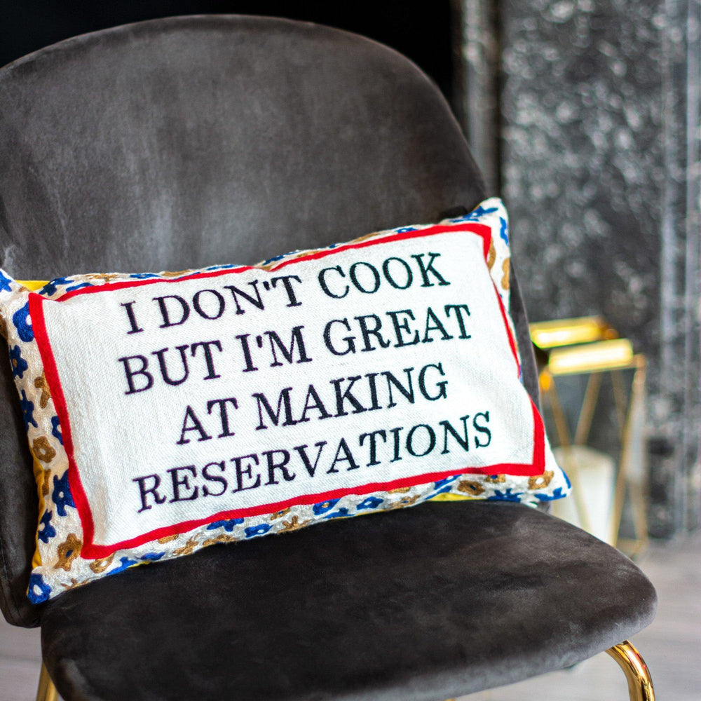 I Don't Cook Needlepoint Cushion The Pillow Drop