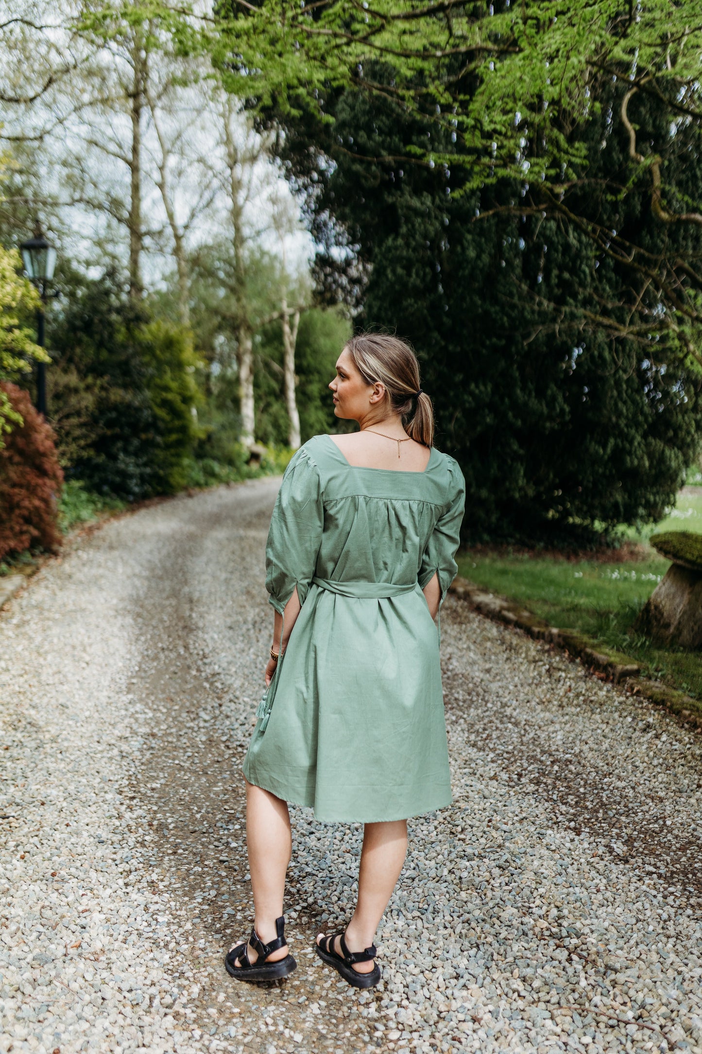 Suchi Square Neck Shirt Dress Naree Clothing